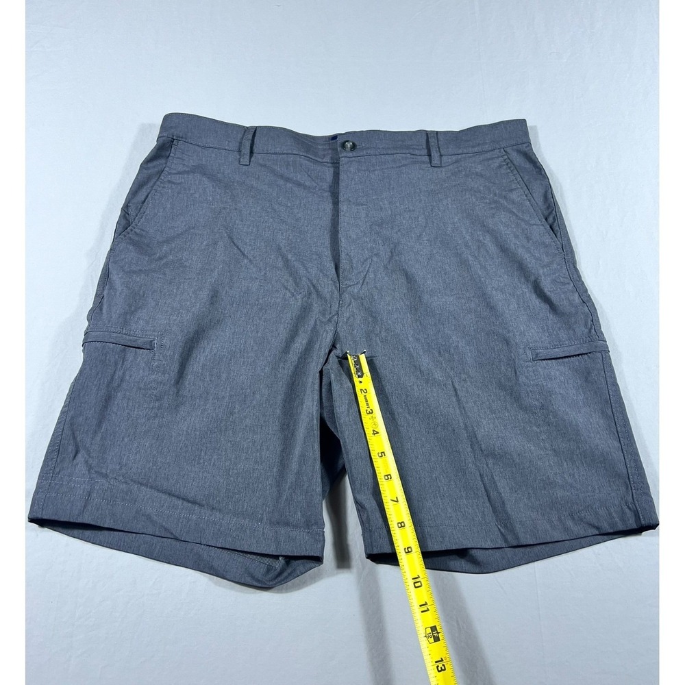 Chaps Mens Stretch Cargo Shorts Gray Performance Golf Flat Front Size 38 - Picture 7 of 11
